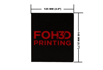 Dimensioned drawing — 125mm by 145mm