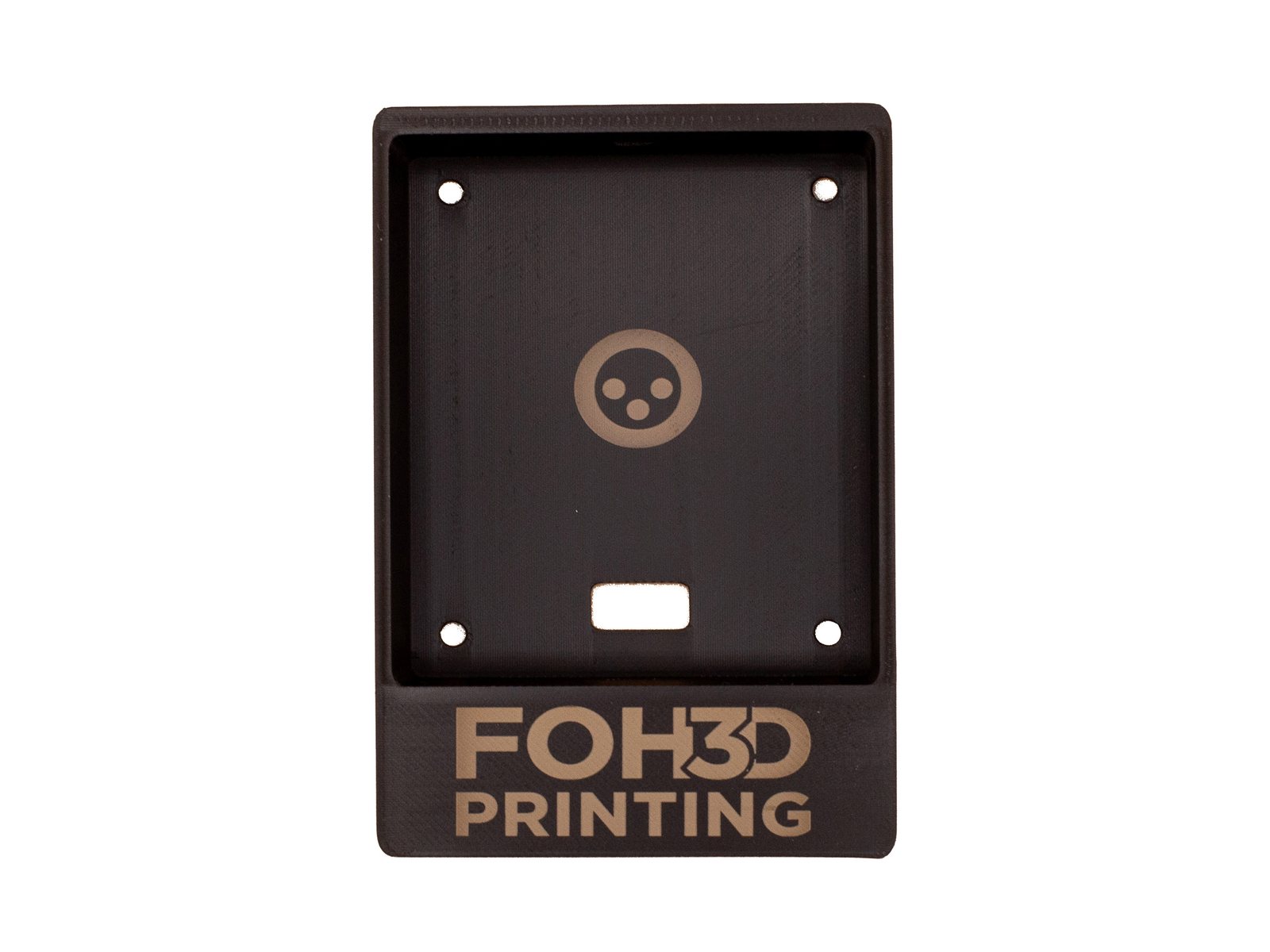 FOH 3D Printing OHR-1 Protective Case — front interior showing the mounting holes and FOH3D branding